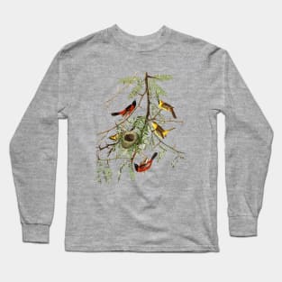 Honey Locust & Orioles by Audubon Long Sleeve T-Shirt